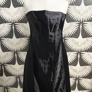 Ann Taylor Grosgrain & Satin Tuxedo Strapless Dress 4P